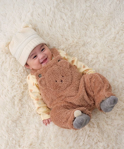 sense of wonder（センスオブワンダー）の「ボアサロペット（サロペット/オーバーオール・キッズ・キナリ/モカ・70-80cm/80-90cm）」の14枚目の写真