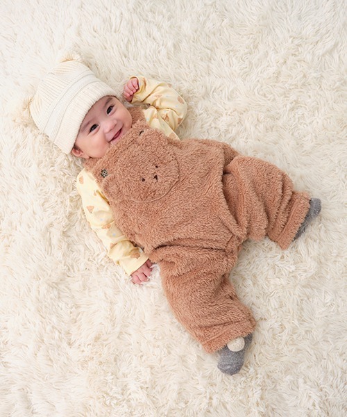 sense of wonder（センスオブワンダー）の「ボアサロペット（サロペット/オーバーオール・キッズ・キナリ/モカ・70-80cm/80-90cm）」の13枚目の写真