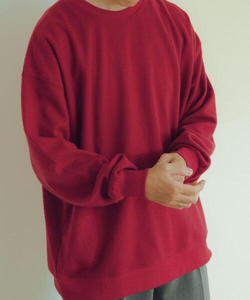 ITEMS URBANRESEARCH（アイテムズ アーバンリサーチ）の「起毛フライス クルーネックプルオーバー（Tシャツ/カットソー・メンズ・ベージュ/ブラック/ネイビー/マスタード/バーガンディー・MEDIUM/LARGE）」の6枚目の写真