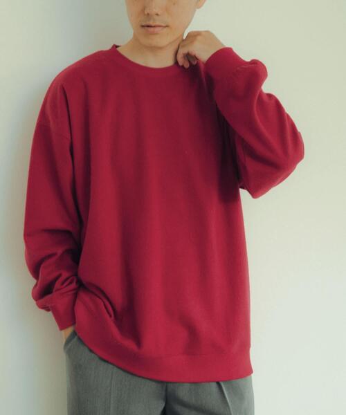 ITEMS URBANRESEARCH（アイテムズ アーバンリサーチ）の「起毛フライス クルーネックプルオーバー（Tシャツ/カットソー・メンズ・ベージュ/ブラック/ネイビー/マスタード/バーガンディー・MEDIUM/LARGE）」の7枚目の写真