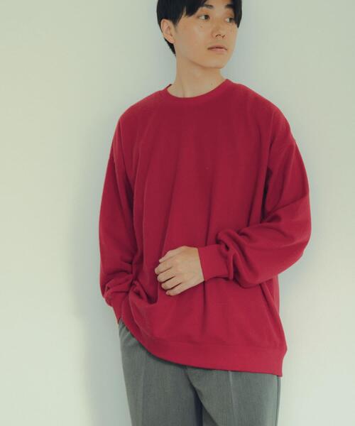 ITEMS URBANRESEARCH（アイテムズ アーバンリサーチ）の「起毛フライス クルーネックプルオーバー（Tシャツ/カットソー・メンズ・ベージュ/ブラック/ネイビー/マスタード/バーガンディー・MEDIUM/LARGE）」の8枚目の写真