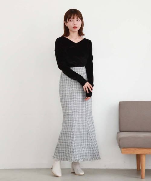 archives(アルシーヴ)の「2wayシアーベロアギャザーTOPS(Tシャツ/カットソー・レディース・ブラウン/アイボリー/ブラック・MEDIUM)」の17枚目の写真