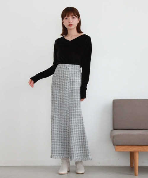 archives(アルシーヴ)の「2wayシアーベロアギャザーTOPS(Tシャツ/カットソー・レディース・ブラウン/アイボリー/ブラック・MEDIUM)」の16枚目の写真