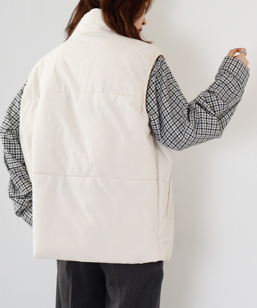 A.T,C in the attic homme(エーティーシーインジアティックオム)の「A.T,C in the attic homme タスラン裏コーティングビッグ中綿ベスト(ダウンベスト・メンズ・カーキ/ブラック/クリーム・M/L)」の20枚目の写真