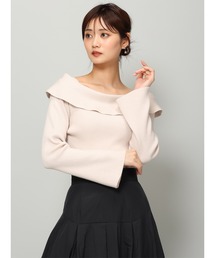 ■2023秋冬新作■リボンケープカラーニット/MM338316