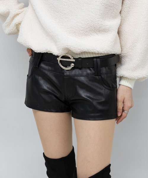 pumpkin port（パンプキンポート）の「ベルト付 ショートパンツ