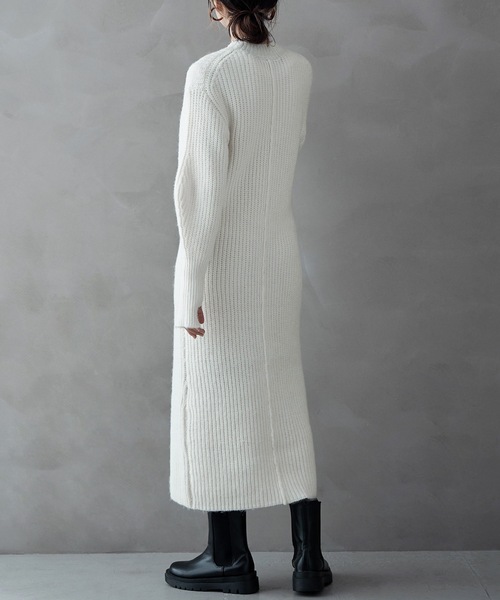 etoll.(エトル)の「エアーヤーンニットワンピース(ワンピース・レディース・ブラック/アイボリー/杢グレー・FREE)」の21枚目の写真