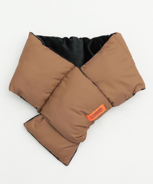 UNIVERSAL OVERALL(ユニバーサルオーバーオール)の「ストレッチタフタナイロン 裏ボア 差し込み 中綿 ダウンマフラー(マフラー・メンズ・ベージュ/ネイビー/ブラック/ブラウン・FREE)」の13枚目の写真