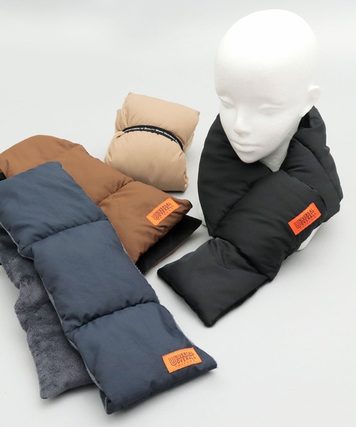 UNIVERSAL OVERALL(ユニバーサルオーバーオール)の「ストレッチタフタナイロン 裏ボア 差し込み 中綿 ダウンマフラー(マフラー・メンズ・ベージュ/ネイビー/ブラック/ブラウン・FREE)」の20枚目の写真