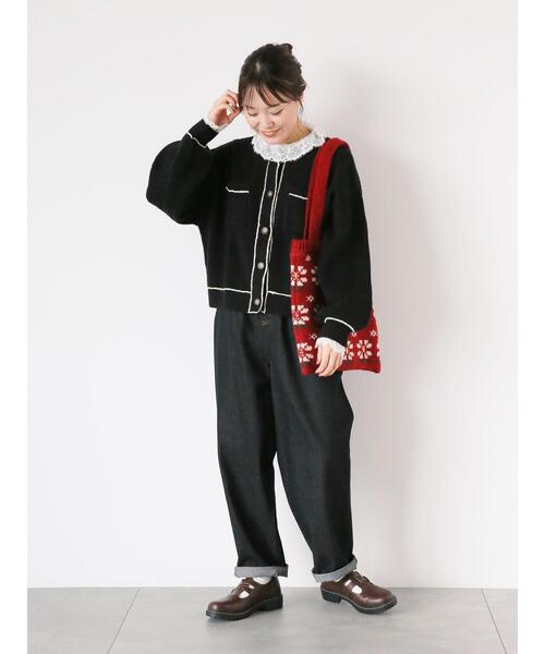 ehka sopo（エヘカソポ）の「レース襟カットソー（Tシャツ/カットソー・レディース・オフホワイト/キナリ/ブラック・F）」の21枚目の写真