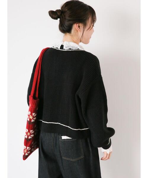 ehka sopo（エヘカソポ）の「レース襟カットソー（Tシャツ/カットソー・レディース・オフホワイト/キナリ/ブラック・F）」の10枚目の写真