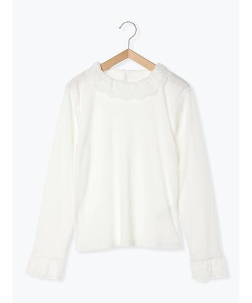 ehka sopo（エヘカソポ）の「レース襟カットソー（Tシャツ/カットソー・レディース・オフホワイト/キナリ/ブラック・F）」の5枚目の写真