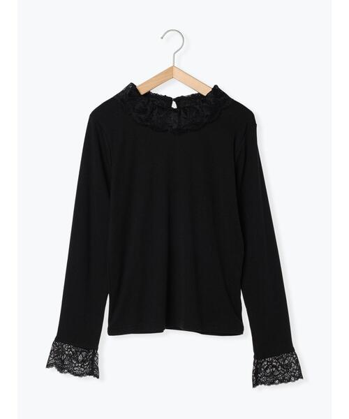 ehka sopo（エヘカソポ）の「レース襟カットソー（Tシャツ/カットソー・レディース・オフホワイト/キナリ/ブラック・F）」の14枚目の写真