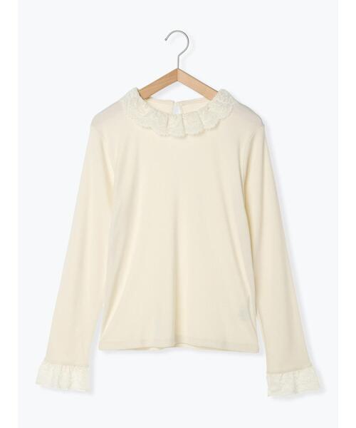 ehka sopo（エヘカソポ）の「レース襟カットソー（Tシャツ/カットソー・レディース・オフホワイト/キナリ/ブラック・F）」の9枚目の写真