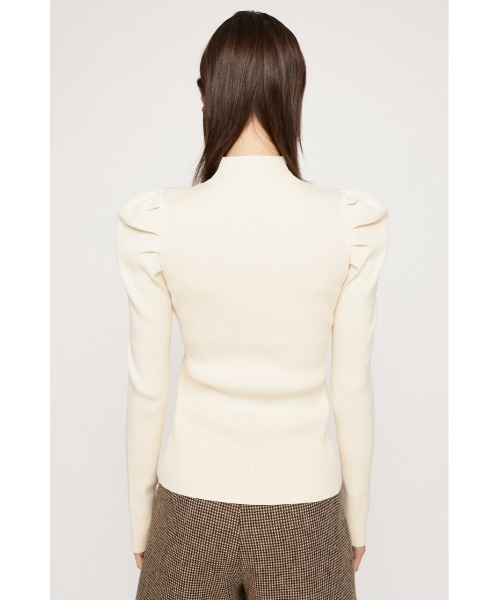 SLY（スライ）の「TUCK PUFF SLEEVE HG TOPS タック パフスリーブ ハイゲージ トップス（ニット/セーター・レディース・アイボリー/グレー/ブルー/ブラック・FREE）」の9枚目の写真