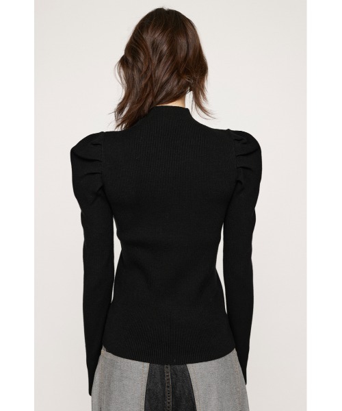 SLY（スライ）の「TUCK PUFF SLEEVE HG TOPS タック パフスリーブ ハイゲージ トップス（ニット/セーター・レディース・アイボリー/グレー/ブルー/ブラック・FREE）」の14枚目の写真