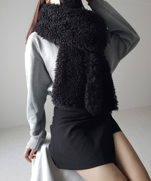 セール】※※ボリュームフラッフィーシャギーボアマフラー ／ volume