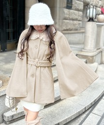 Julia Boutique | フェイクファー付きケープコート/23575(その他アウター)
