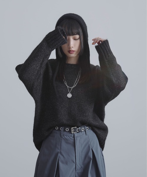 Ellno Loset（エルノロゼット）の「シャギーフライトニットキャップ（ニットキャップ/ビーニー・メンズ・ブラック/グレー・FREE）」の15枚目の写真