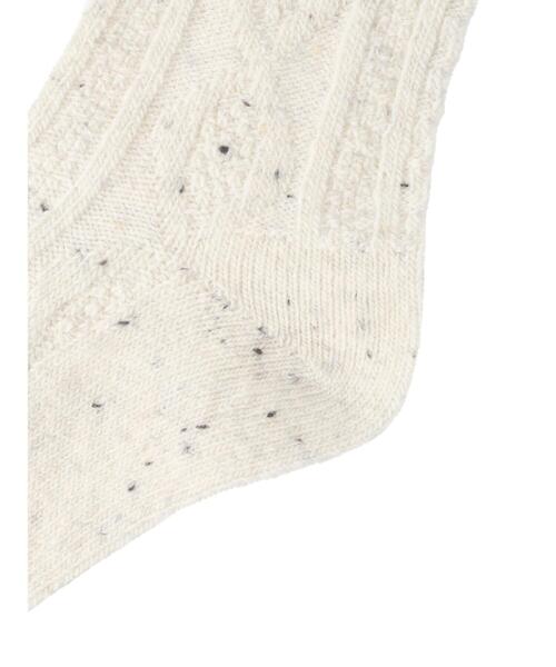 Samansa Mos2(サマンサ モスモス)の「ケーブルネップソックス(ソックス/靴下・レディース・レッド/オフホワイト/イエロー・F)」の6枚目の写真