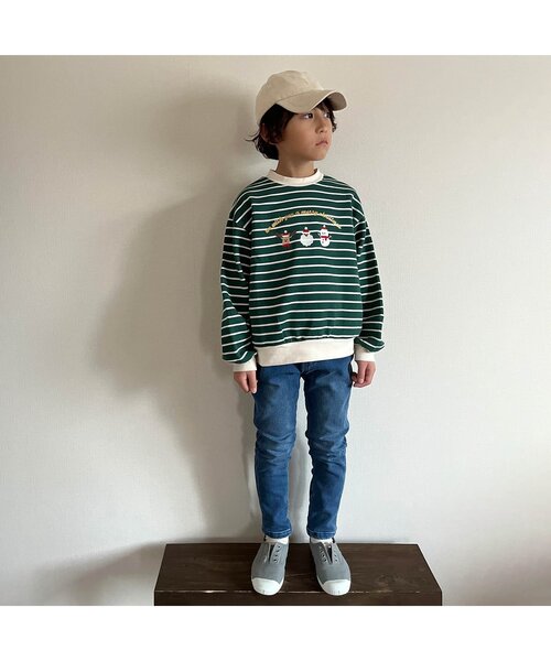 apres les cours（アプレレクール）の「冬のバラエティモチーフトレーナー（スウェット・キッズ・アイボリー/ピンク/ネイビー/パープル/グリーン/ブラウン/レッド/イエロー/グレー・100/140/80/130/120/90/110）」の19枚目の写真