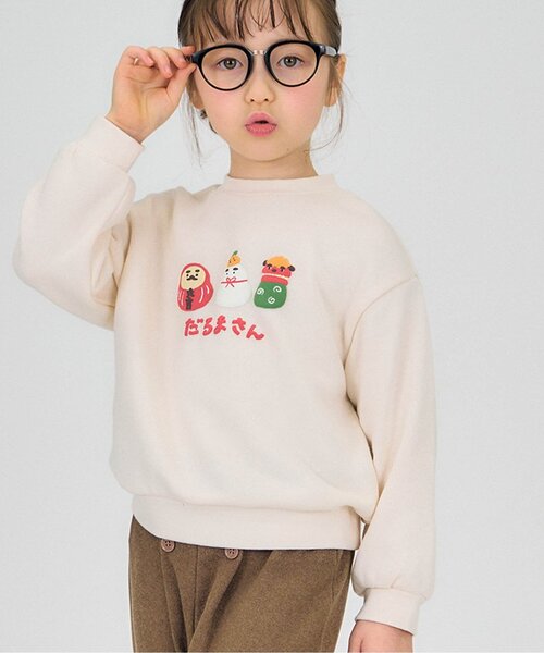 apres les cours（アプレレクール）の「冬のバラエティモチーフトレーナー（スウェット・キッズ・アイボリー/ピンク/ネイビー/パープル/グリーン/ブラウン/レッド/イエロー/グレー・100/140/80/130/120/90/110）」の10枚目の写真