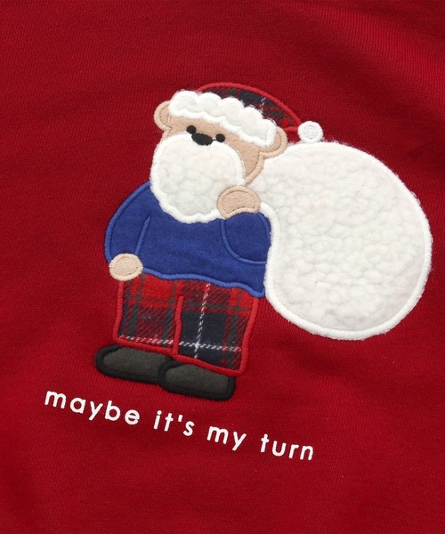 apres les cours（アプレレクール）の「冬のバラエティモチーフトレーナー（スウェット・キッズ・アイボリー/ピンク/ネイビー/パープル/グリーン/ブラウン/レッド/イエロー/グレー・100/140/80/130/120/90/110）」の15枚目の写真