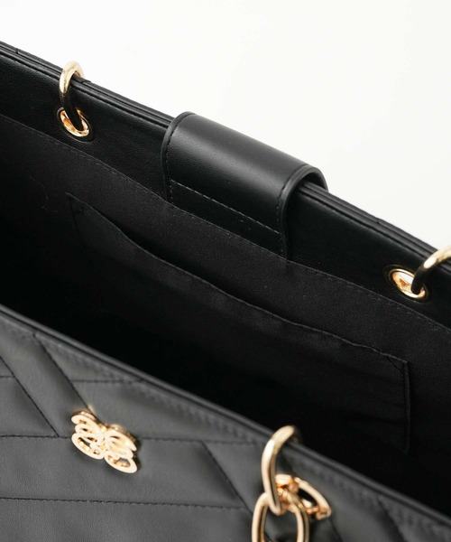 Seemi. byNICECLAUP（ シーミーバイナイスクラップ）の「【Seemi.】SeemiキルティングBAG【ZOZOTOWN限定商品】（トートバッグ・レディース・ブラック/アイボリー/グレイッシュベージュ・FREE）」の10枚目の写真