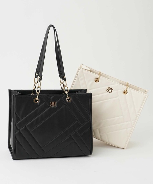 Seemi. byNICECLAUP（ シーミーバイナイスクラップ）の「【Seemi.】SeemiキルティングBAG【ZOZOTOWN限定商品】（トートバッグ・レディース・ブラック/アイボリー/グレイッシュベージュ・FREE）」の12枚目の写真