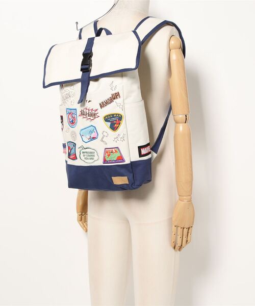 MARVEL（マーベル）の「【 MARVEL 】 マーベルヒーローズ バックパック（バックパック/リュック・レディース・ホワイト×ネイビー・FREE）」の9枚目の写真