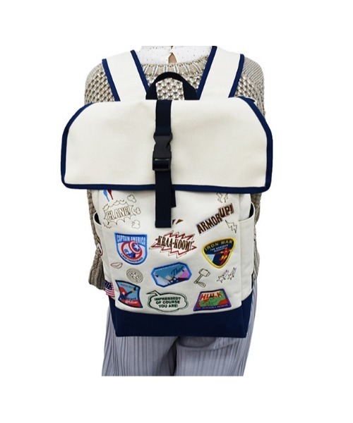 MARVEL（マーベル）の「【 MARVEL 】 マーベルヒーローズ バックパック（バックパック/リュック・レディース・ホワイト×ネイビー・FREE）」の8枚目の写真