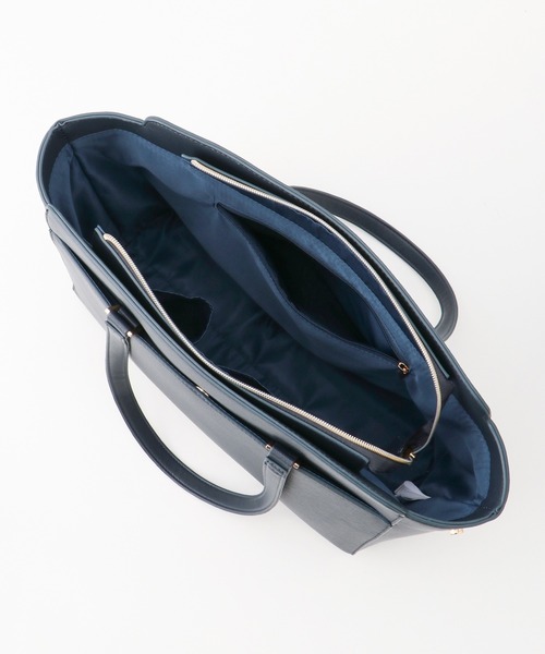 Honeys（ハニーズ）の「ＰＣポーチ付Ａ４トートバッグ（トートバッグ・レディース・ブラック/モカ/ネイビー/グレイッシュベージュ/サックスブルー系・FREE）」の17枚目の写真