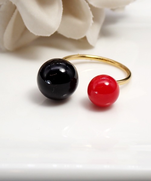 CERCA(チェルカ)の「HaRu*/サージカルステンレスフォークリング(天然石)/フリーサイズ(リング・レディース・D/H/M/T/N/G/I/Q/A/S/K/C/O/R/U/V/E/F/J/L/B/P・FREE)」の2枚目の写真