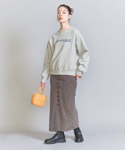 BEAUTY&YOUTH UNITED ARROWS（ビューティーアンドユースユナイテッドアローズ）の「コットン裏毛 ロゴ スウェット プルオーバー（スウェット・レディース・グレー/ベージュ/ネイビー・FREE）」の5枚目の写真