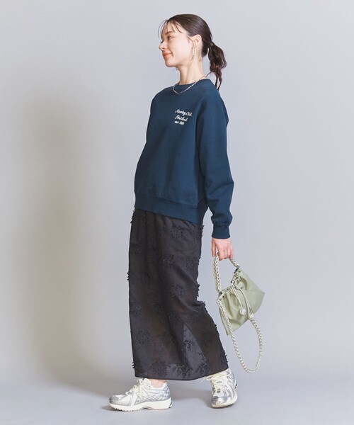 BEAUTY&YOUTH UNITED ARROWS（ビューティーアンドユースユナイテッドアローズ）の「コットン裏毛 ロゴ スウェット プルオーバー（スウェット・レディース・グレー/ベージュ/ネイビー・FREE）」の10枚目の写真