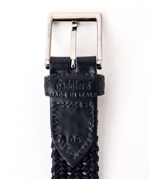 NOLLEY’S（ノーリーズ）の「【Saddler's/サドラーズ】別注イントレチャートコンビ30 イタリア製 メッシュベルト（ベルト・メンズ・ブラック系その他3/ベージュ系その他3/ブルー系その他7・FREE）」の11枚目の写真