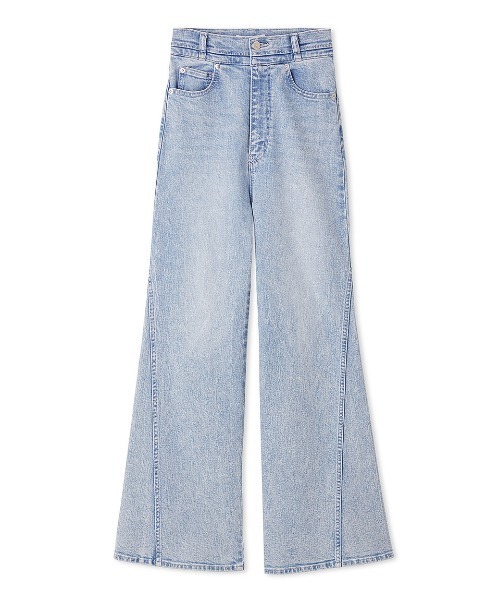 【新品タグ付き】SNIDEL ストレッチフレアデニムパンツ　サックスブルー スナイデル SNIDEL Sustainableストレッチフレアデニムパンツ