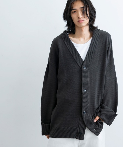 JUNRED(ジュンレッド)の「ロールアップワイドスリーブカーディガン(カーディガン/ボレロ・メンズ・ホワイト/チャコールグレー/ライトグレー/イエロー/ブルー・S/M/L)」の22枚目の写真