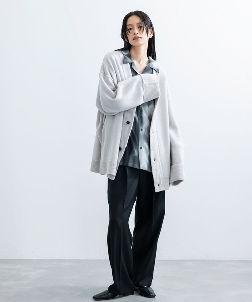 JUNRED(ジュンレッド)の「ロールアップワイドスリーブカーディガン(カーディガン/ボレロ・メンズ・ホワイト/チャコールグレー/ライトグレー/イエロー/ブルー・S/M/L)」の19枚目の写真