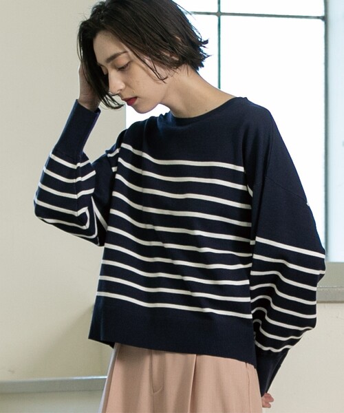 OPAQUE.CLIP(オペークドットクリップ)の「◆≪ヒルナンデス!で紹介≫ 袖パール調ボタンワイドニット【洗濯機洗い可】(ニット/セーター・レディース・ライトイエロー系/ネイビー系2/ホワイト系3/ライトベージュ・40/38/36/42)」の14枚目の写真