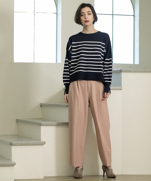 OPAQUE.CLIP(オペークドットクリップ)の「◆≪ヒルナンデス!で紹介≫ 袖パール調ボタンワイドニット【洗濯機洗い可】(ニット/セーター・レディース・ライトイエロー系/ネイビー系2/ホワイト系3/ライトベージュ・40/38/36/42)」の17枚目の写真