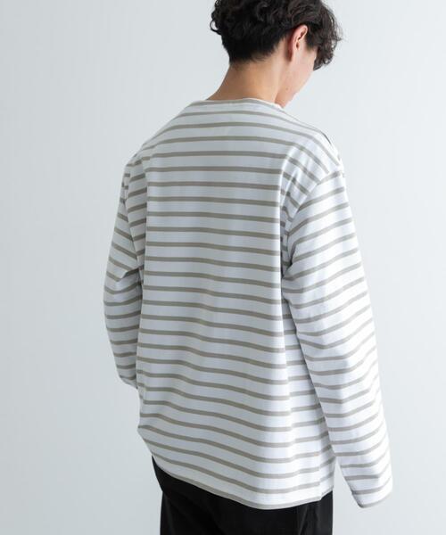 FORK&SPOON（フォークアンドスプーン）の「FORK&SPOON　ボートネックボーダー（Tシャツ/カットソー・メンズ・ベージュ系その他/ブルー系その他/ホワイト系その他/グリーン系その他・3/4/5）」の15枚目の写真