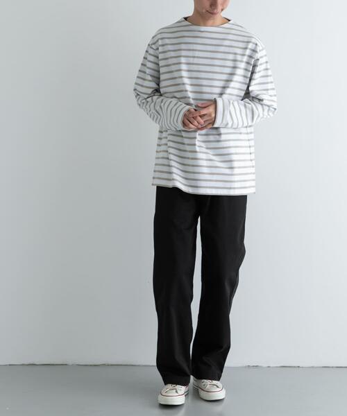 FORK&SPOON（フォークアンドスプーン）の「FORK&SPOON　ボートネックボーダー（Tシャツ/カットソー・メンズ・ベージュ系その他/ブルー系その他/ホワイト系その他/グリーン系その他・3/4/5）」の14枚目の写真
