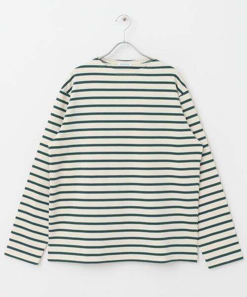 FORK&SPOON（フォークアンドスプーン）の「FORK&SPOON　ボートネックボーダー（Tシャツ/カットソー・メンズ・ベージュ系その他/ブルー系その他/ホワイト系その他/グリーン系その他・3/4/5）」の6枚目の写真