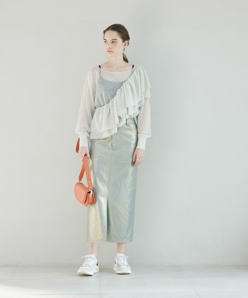 INED CLARO(イネドクラロ)の「箔プリントタイトスカート(スカート・レディース・ゴールド・フリー)」の16枚目の写真