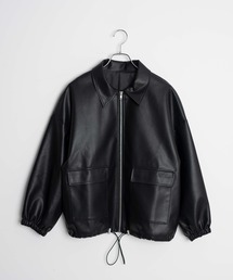 WEGO/フェイクレザーブルゾン