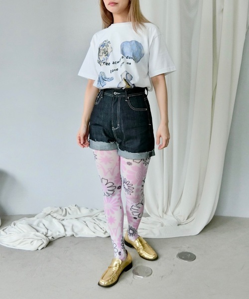 SANSeLF（サンセルフ）の「アートデザインタイツ【SANSeLF】sana24s001（タイツ/ストッキング・レディース・ピンク系その他/ブラック系その他/マルチ/ブルー系その他・FREE）」の22枚目の写真