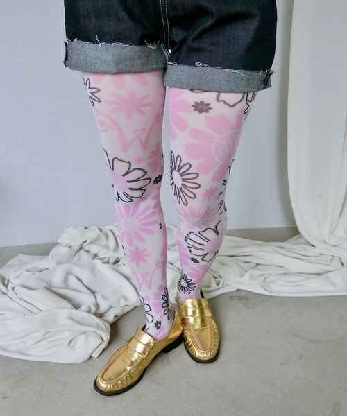 SANSeLF（サンセルフ）の「アートデザインタイツ【SANSeLF】sana24s001（タイツ/ストッキング・レディース・ピンク系その他/ブラック系その他/マルチ/ブルー系その他・FREE）」の12枚目の写真