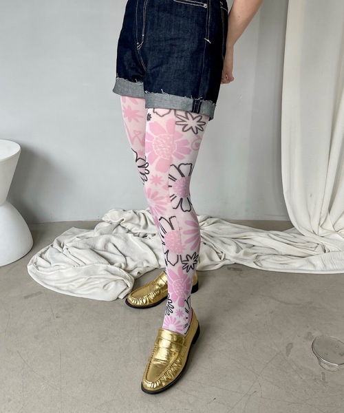 SANSeLF（サンセルフ）の「アートデザインタイツ【SANSeLF】sana24s001（タイツ/ストッキング・レディース・ピンク系その他/ブラック系その他/マルチ/ブルー系その他・FREE）」の14枚目の写真