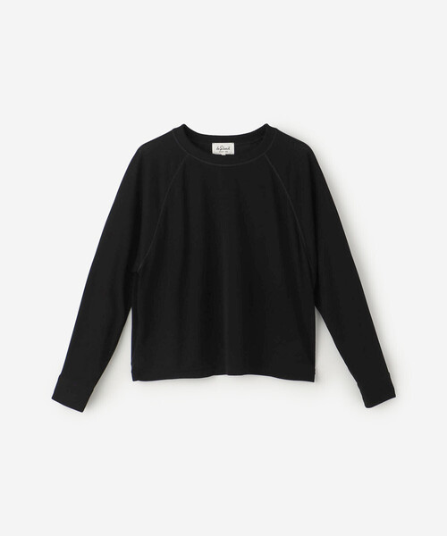 LE GLAZIK（ルグラジック）の「LE GLAZIK | クルーネック 長袖プルオーバー WOMEN（ニット/セーター・レディース・ブラック/オフホワイト・36）」の3枚目の写真